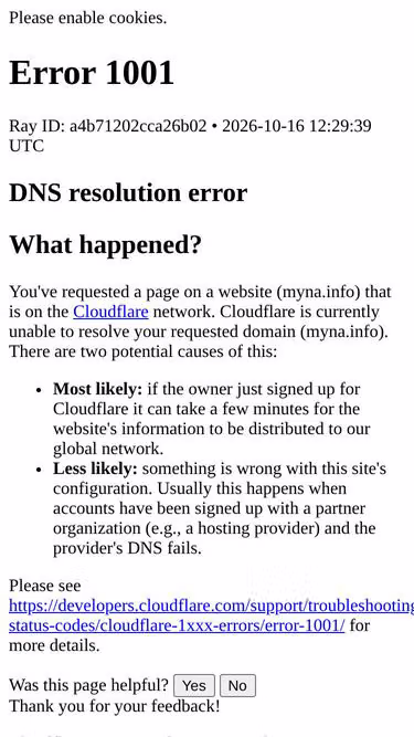 Screenshot of myna.info