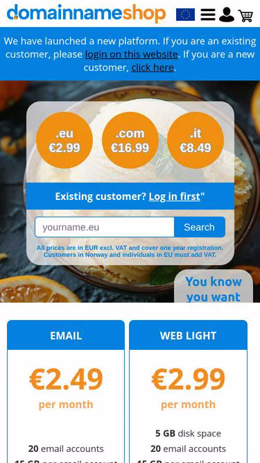 Screenshot of myname.dk