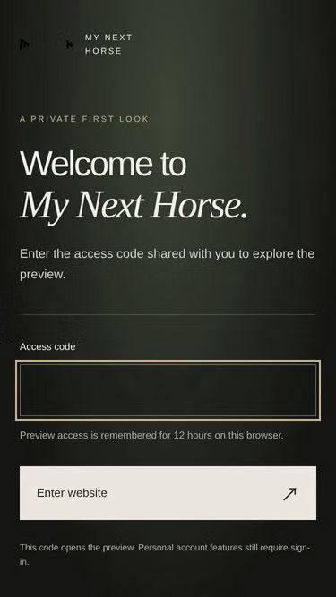 Screenshot of mynext.horse