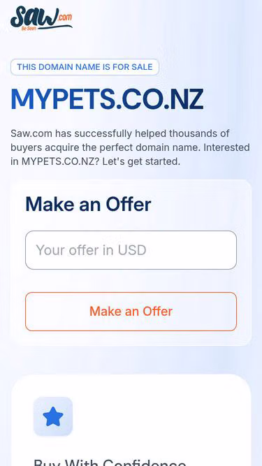 Screenshot of mypets.co.nz