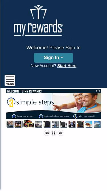 Screenshot of myrewards.net