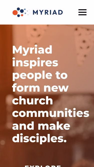 Screenshot of myriad.church