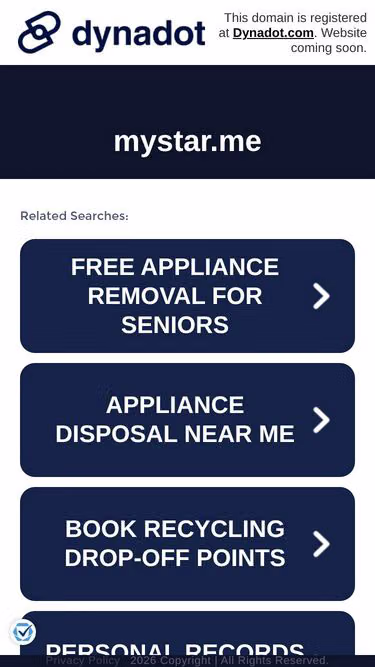 Screenshot of mystar.me
