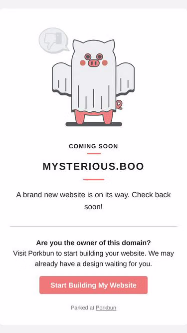 Screenshot of mysterious.boo