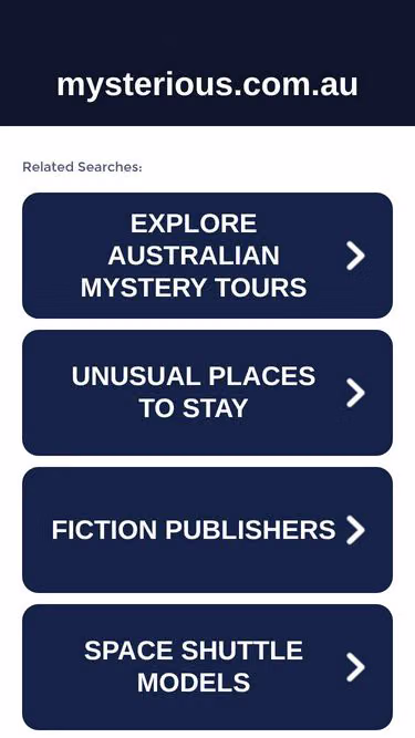 Screenshot of mysterious.com.au