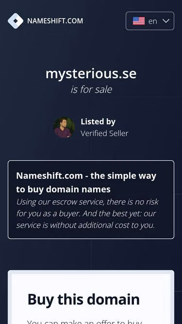 Screenshot of mysterious.se