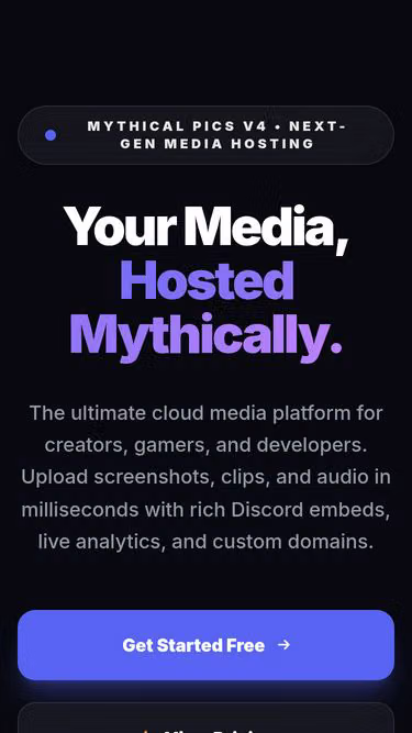 Screenshot of mythical.pics