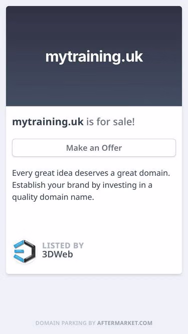 Screenshot of mytraining.uk