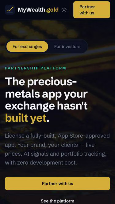 Screenshot of mywealth.gold
