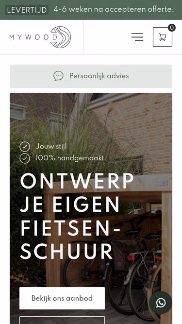 Screenshot of mywood.nl