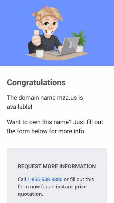 Screenshot of mza.us