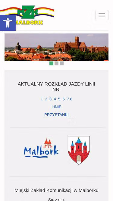 Screenshot of mzk.malbork.pl