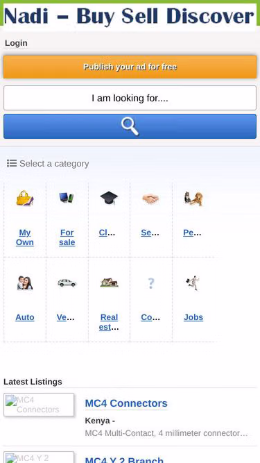 Screenshot of nadi.co.ke