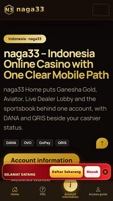Screenshot of naga33.click