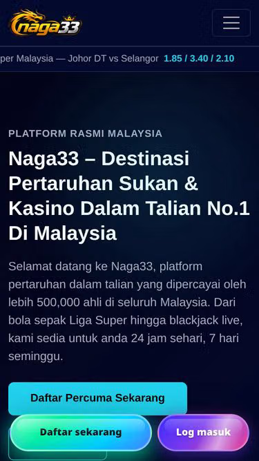 Screenshot of naga33.my