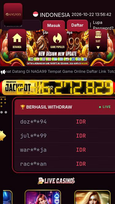 Screenshot of naga99.team