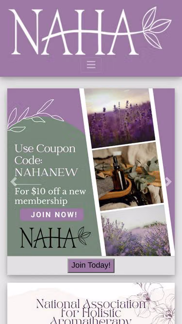 Screenshot of naha.org