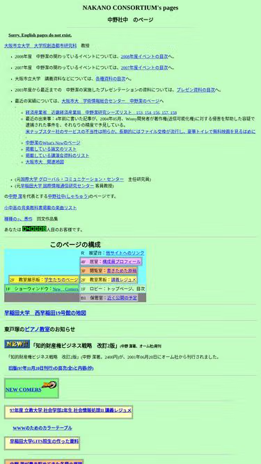 Screenshot of nakano.net