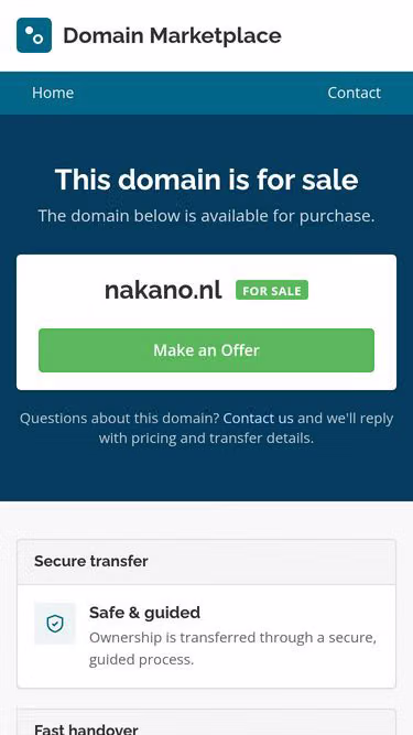 Screenshot of nakano.nl