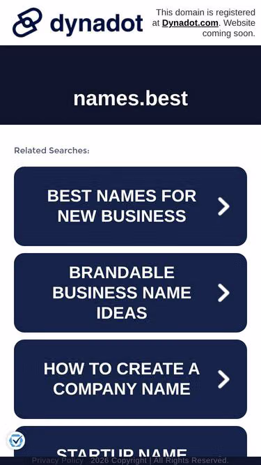 Screenshot of names.best