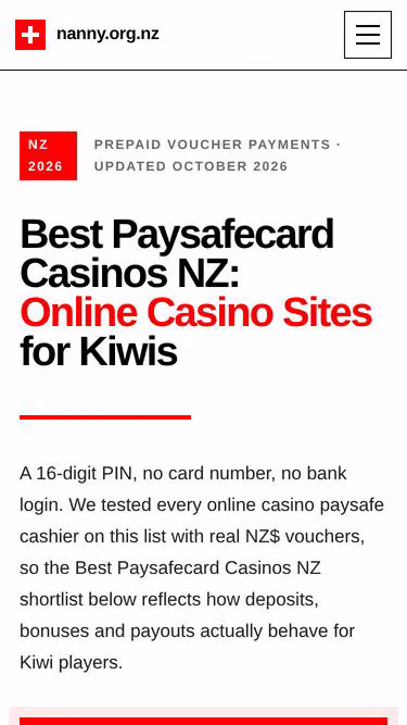 Screenshot of nanny.org.nz