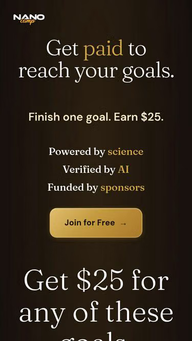 Screenshot of nano.camp