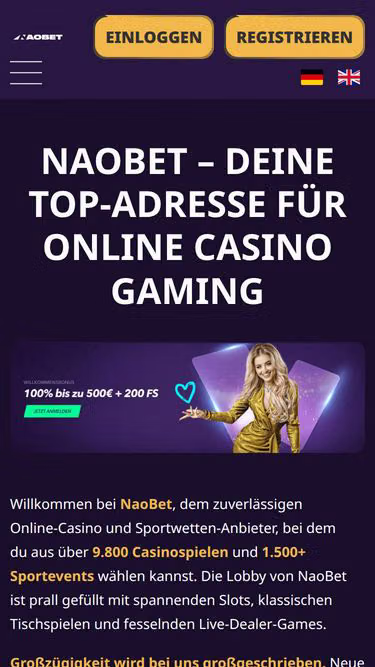 Screenshot of naobet.de