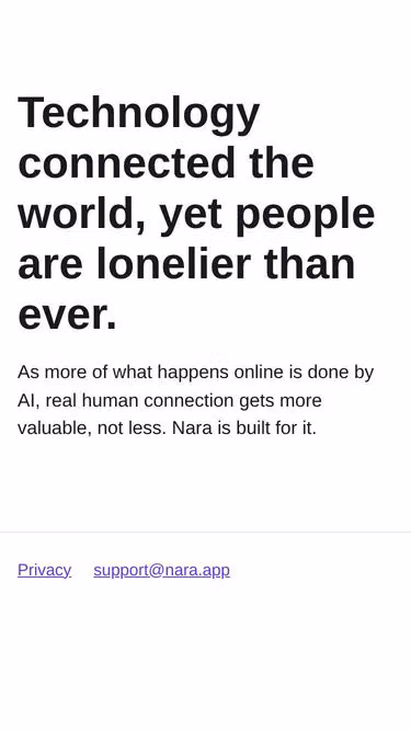 Screenshot of nara.app