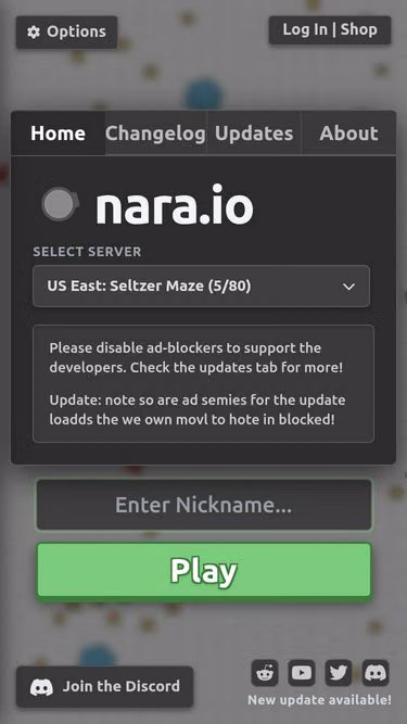 Screenshot of nara.gay
