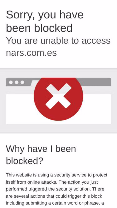 Screenshot of nars.com.es