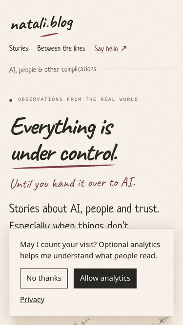 Screenshot of natali.blog