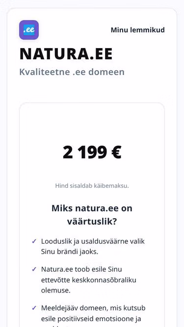 Screenshot of natura.ee