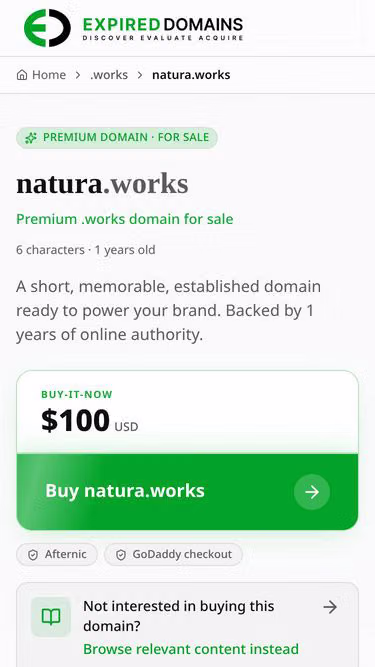 Screenshot of natura.works