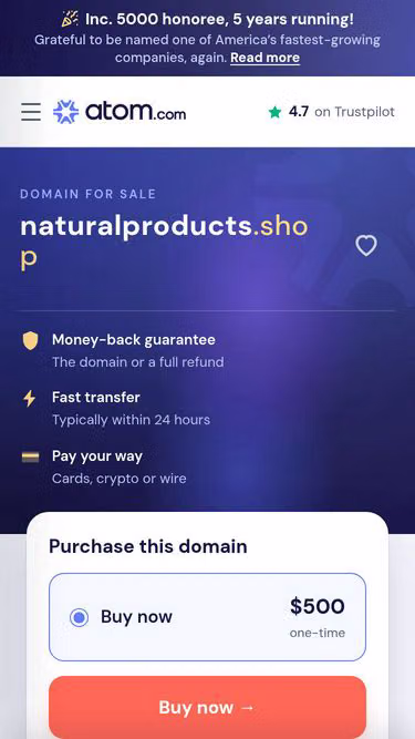 Screenshot of naturalproducts.shop