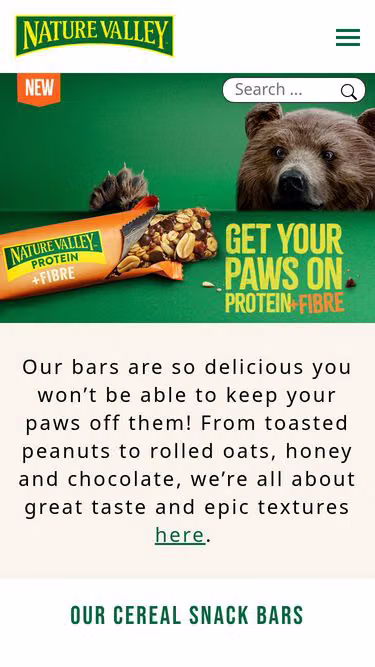 Screenshot of naturevalley.eu