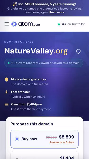 Screenshot of naturevalley.org