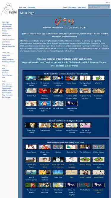 Screenshot of nausicaa.net