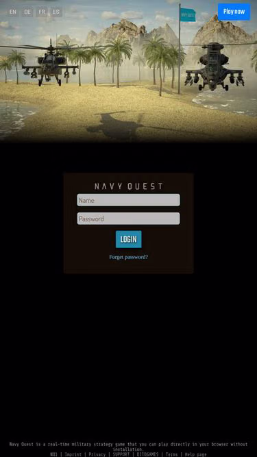 Screenshot of navy.quest