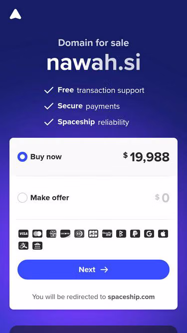 Screenshot of nawah.si