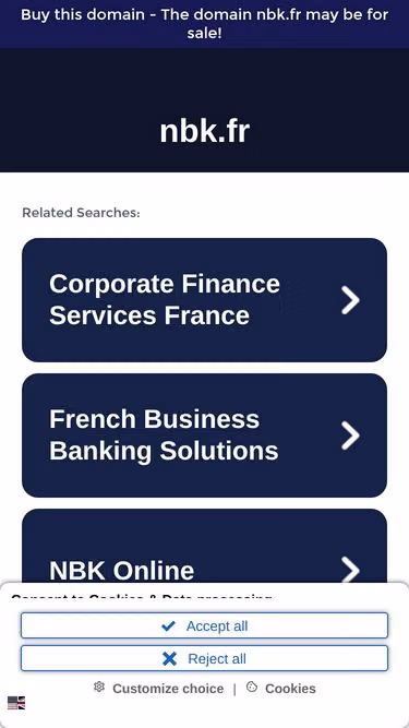 Screenshot of nbk.fr