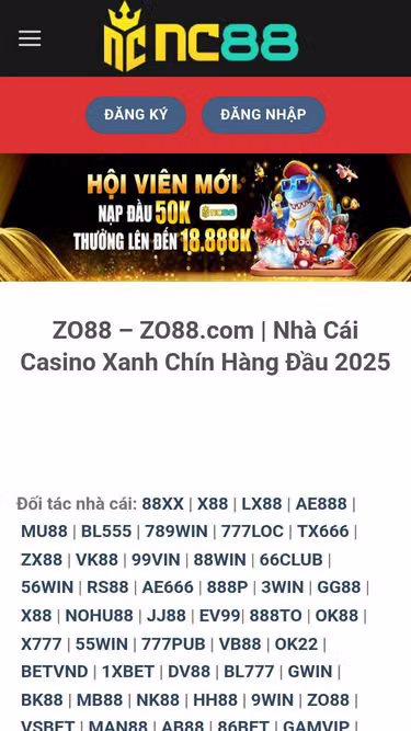 Screenshot of nc88.fit