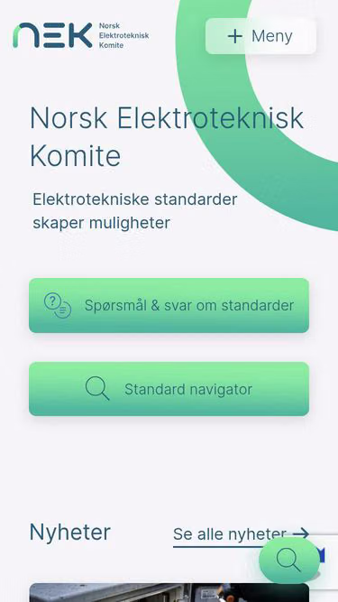 Screenshot of nek.no