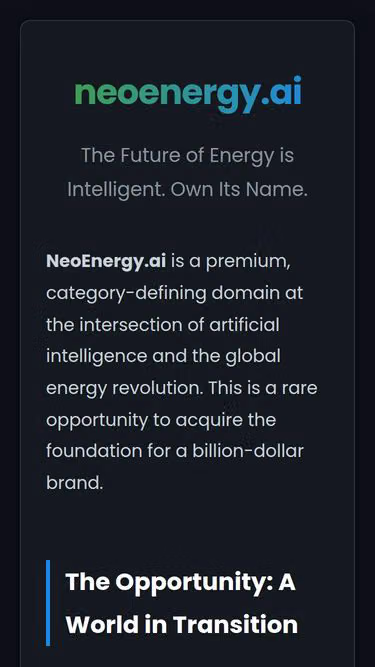 Screenshot of neoenergy.ai