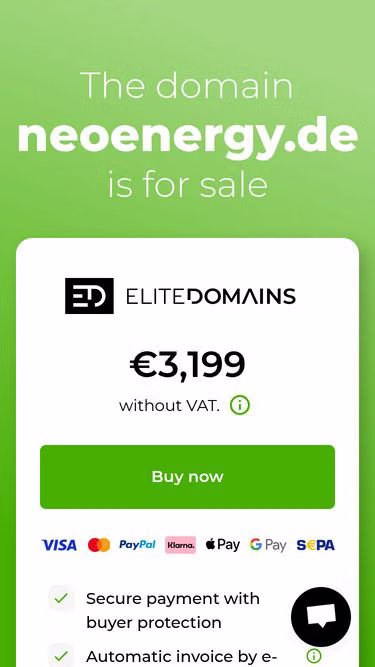 Screenshot of neoenergy.de