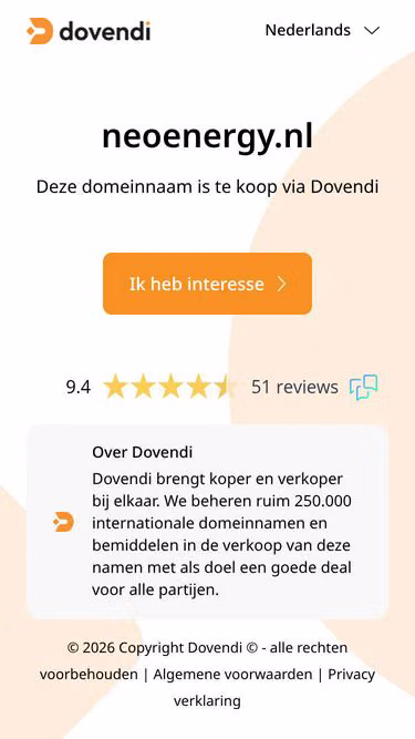 Screenshot of neoenergy.nl