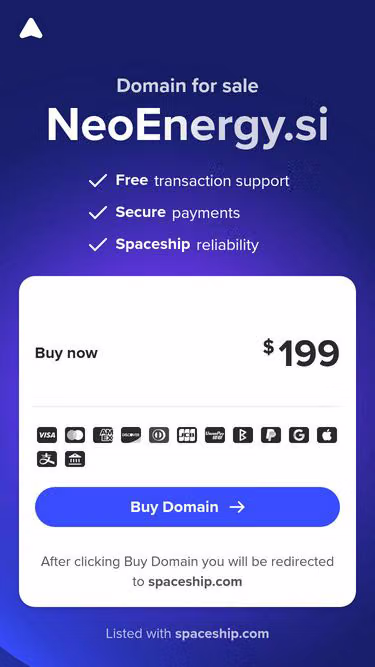 Screenshot of neoenergy.si