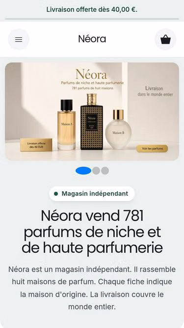 Screenshot of neora.sale