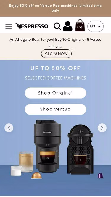 Screenshot of nespresso.co.id