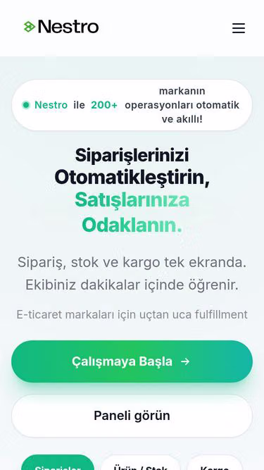 Screenshot of nestro.com.tr