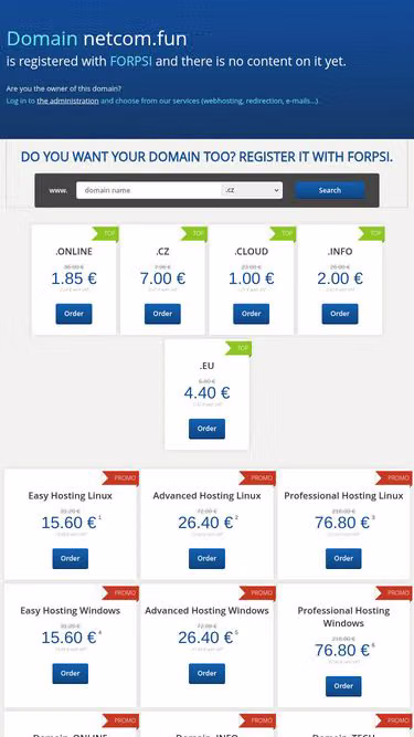 Screenshot of netcom.fun